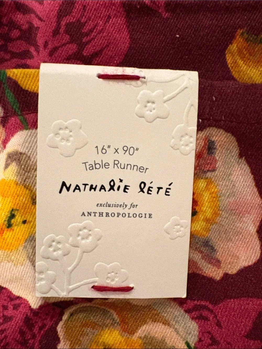 Anthropologie Nathalie Lete Table Runner